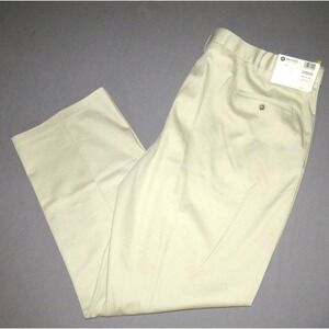 NEW! HAGGAR Stretch Premium Classic Fit Khaki Dress Pants Men's 44 X 32 NWT!